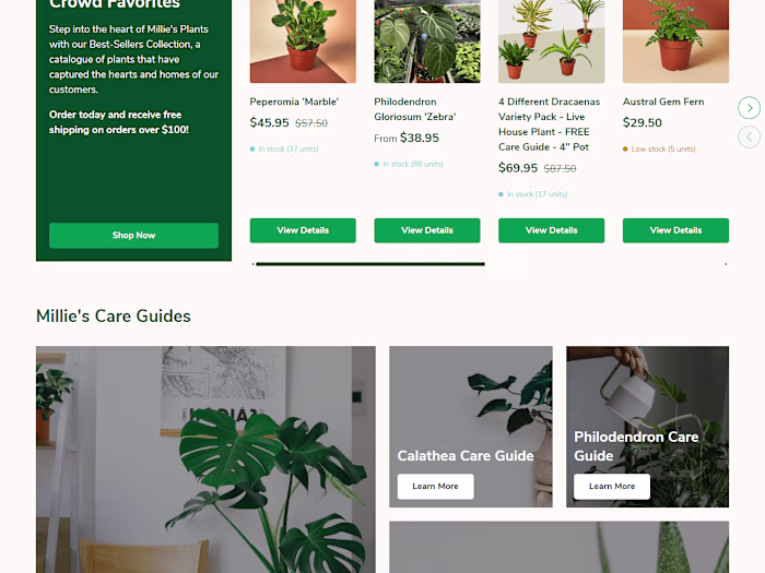 Millie’s Plants