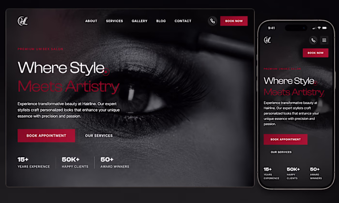 Premium unisex salon.