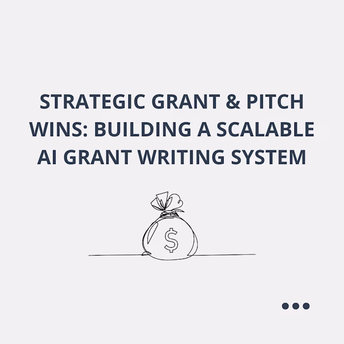 Strategic Grant & Pitch Wins: Building a Scalable Brand