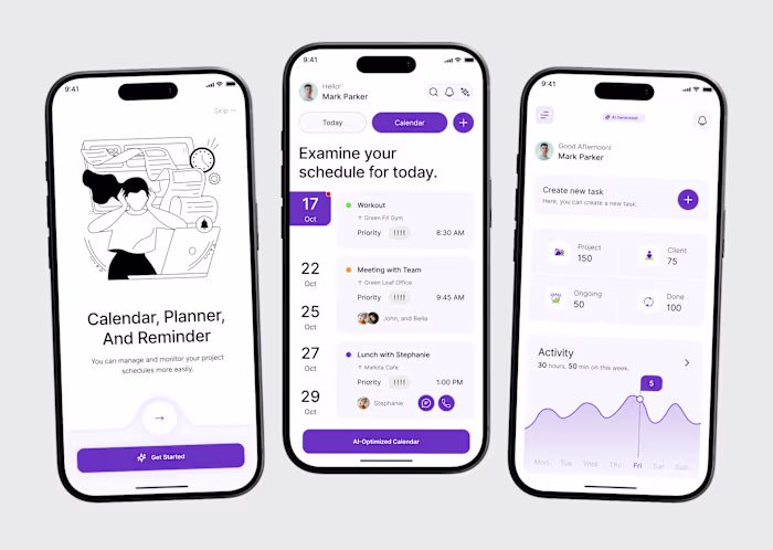 AI Planner Mobile UI Design
A