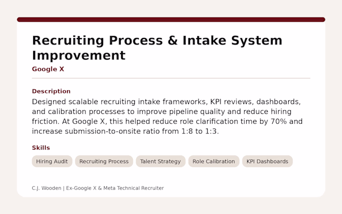 Recruiting Process & Intake System