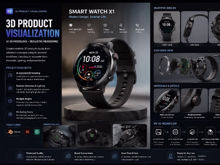 3D Product Visualization
AI-Assisted 3D Modeling
