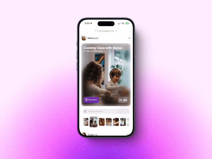 Class Booking Mobile UI