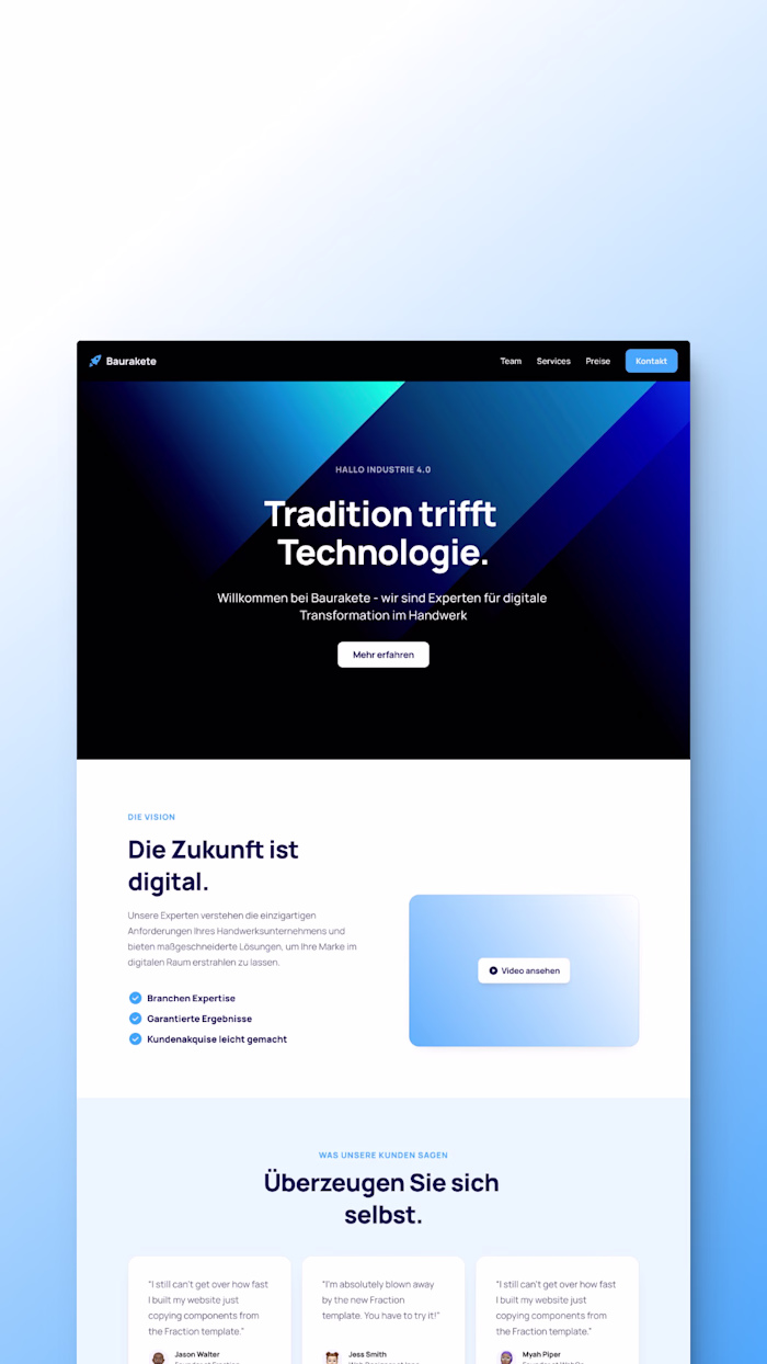 Website Design for an agency focused on digital transformation