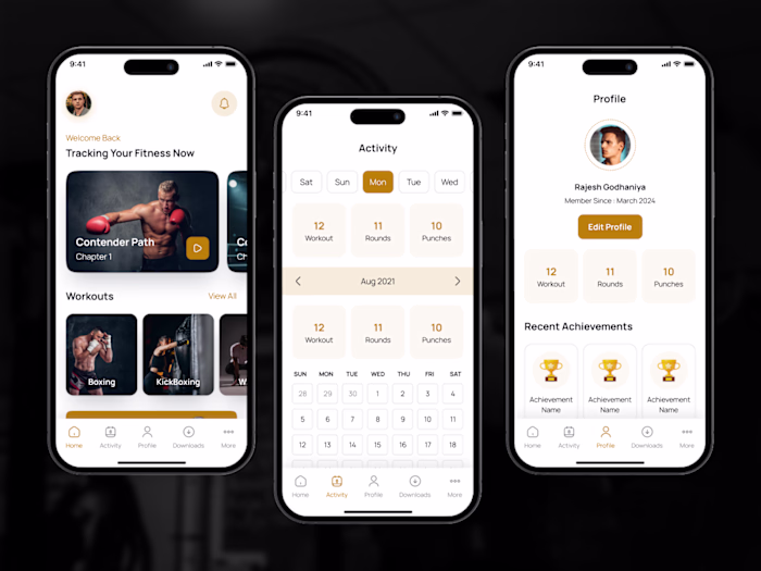 Fitness Mobile App UI 🏋️📱
Designed