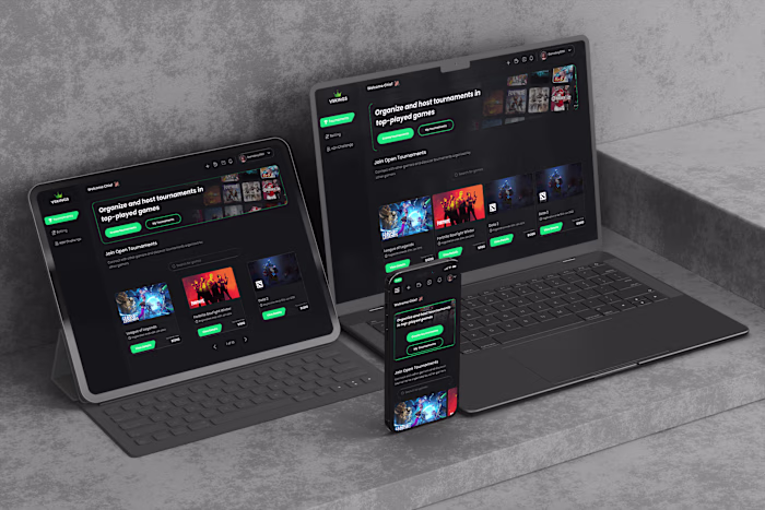 VSKING - Designing an Esport Tournament App Web - SAAS