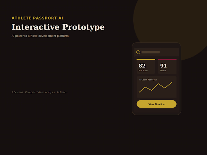 Athlete Passport AI — AI-Powered Athlete Development Prototype