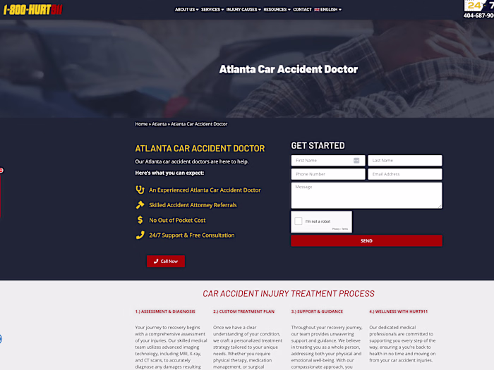 Service Page: 1-800 HURT911 Car Accident Doctor -Atlanta, GA