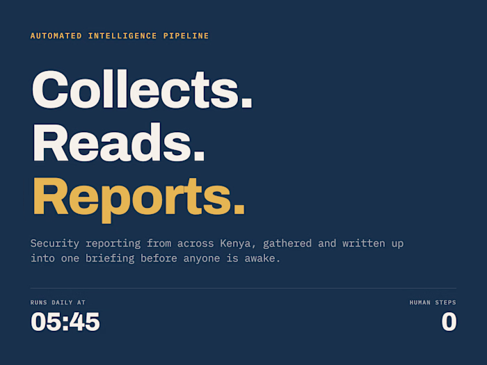 Daily security briefing, written and sent by itself