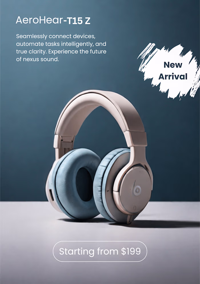 Poster/Banner Design: New Headphone