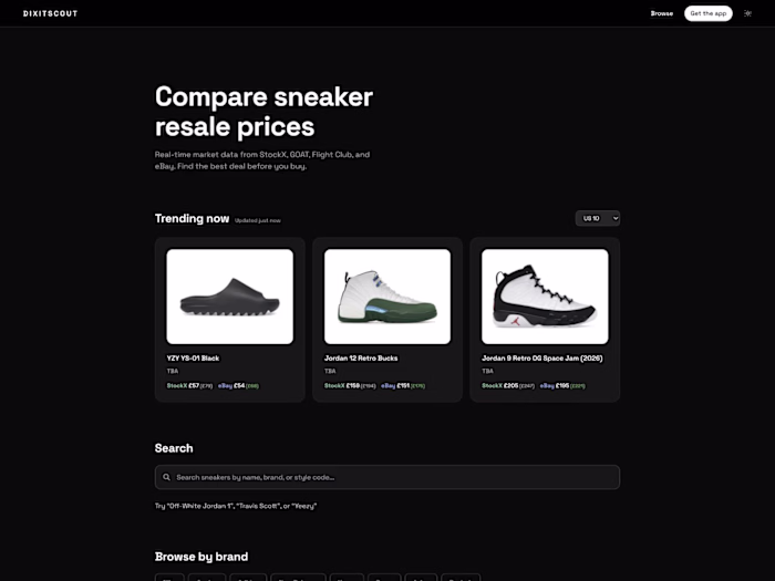 DixitScout — Sneaker Price Comparison Web App