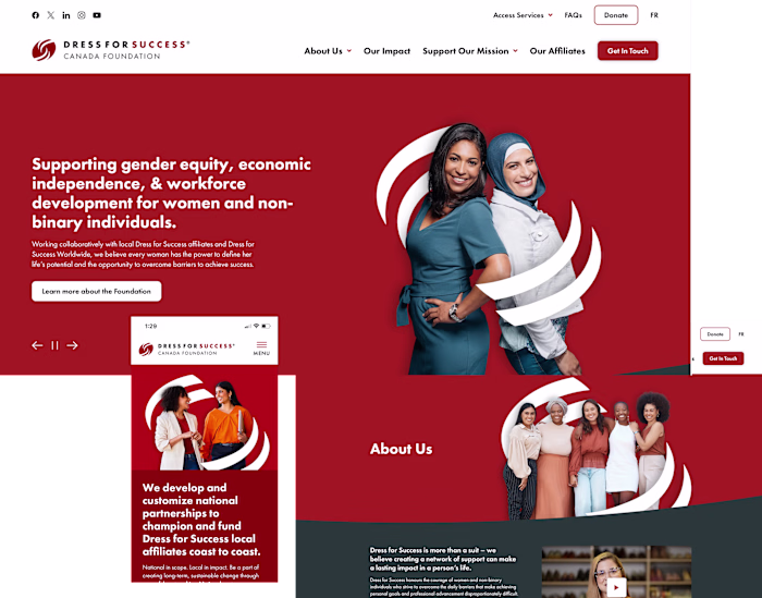 Dressitup - Nonprofit Website
