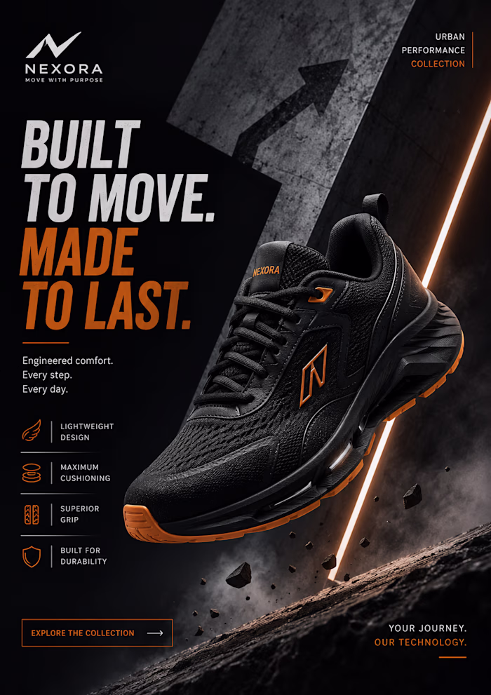Sneaker Advertisement Poster Design
Created a