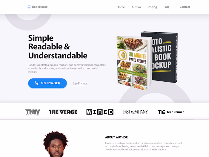 Book Sales Landing Page