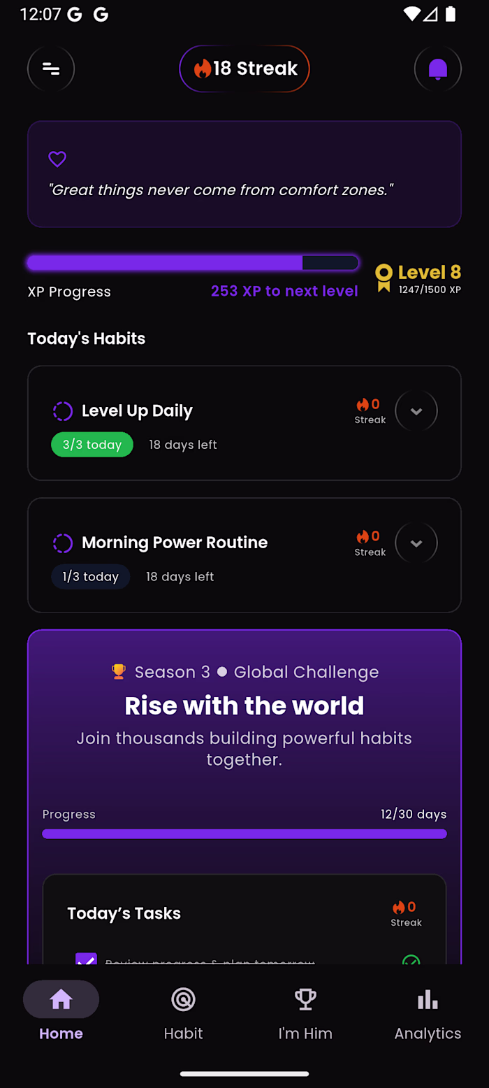 Created HabitVerse, a gamified habit