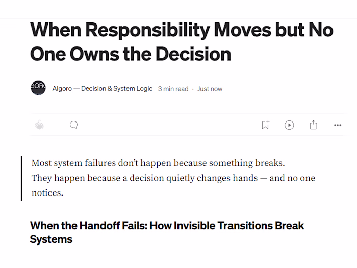 I’m currently documenting real-world decision
