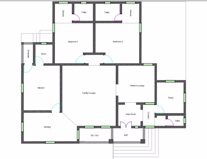 3 Bedroom Flat (Floor Plan)