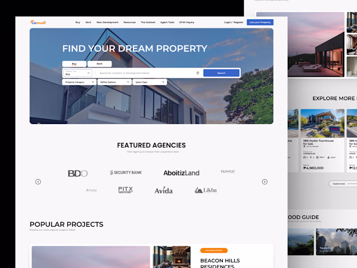 Modern Real Estate Listing Website