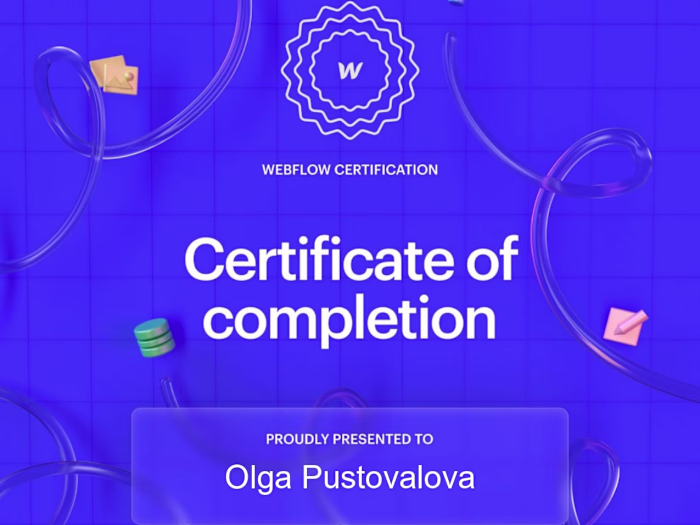 Webflow Certificates