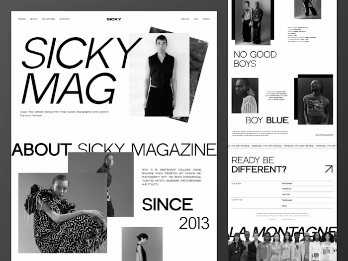 Redefining Bold Creativity with Sicky Magazine's Website