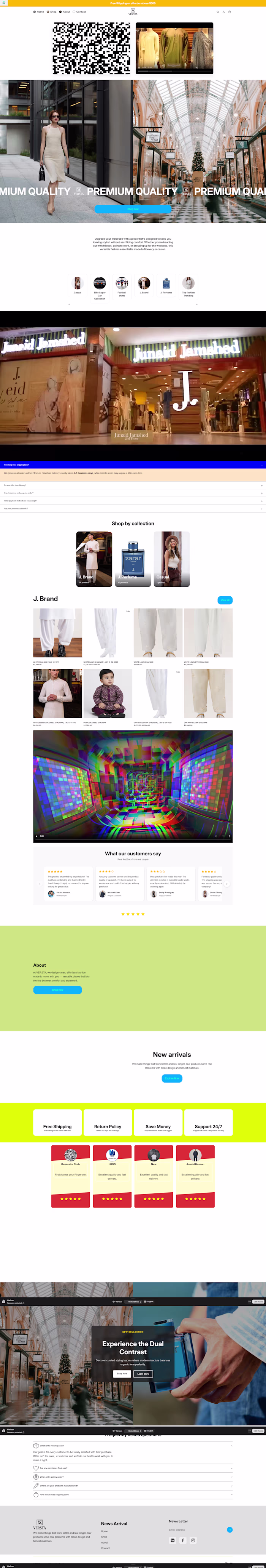 shopify store landing page design
