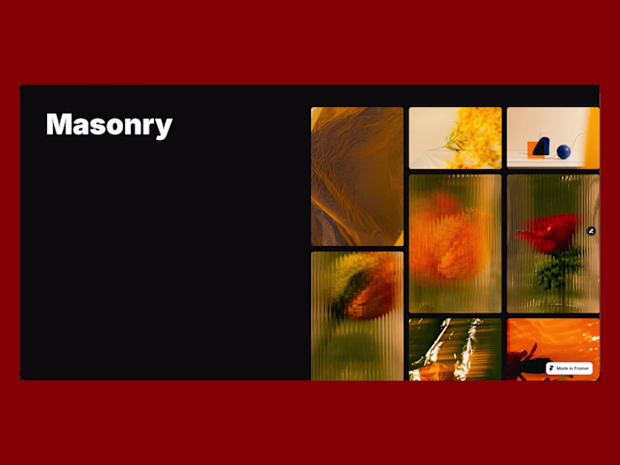 Masonry: Dynamic Gallery with Framer CMS
