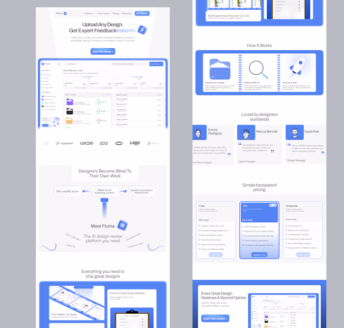 Landing page design any thoughts