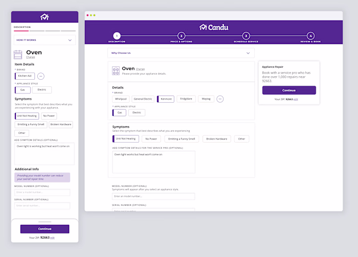 Candu - UX for On-Demand Home Repair