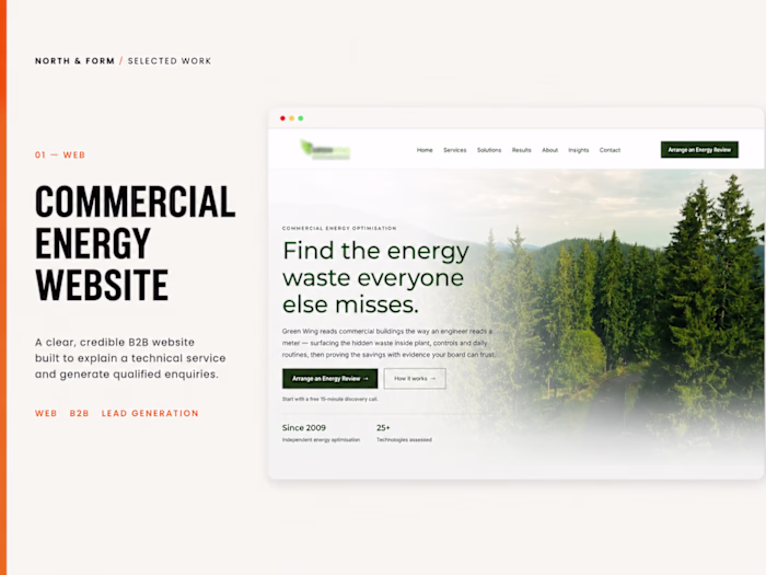 A clear, credible B2B website