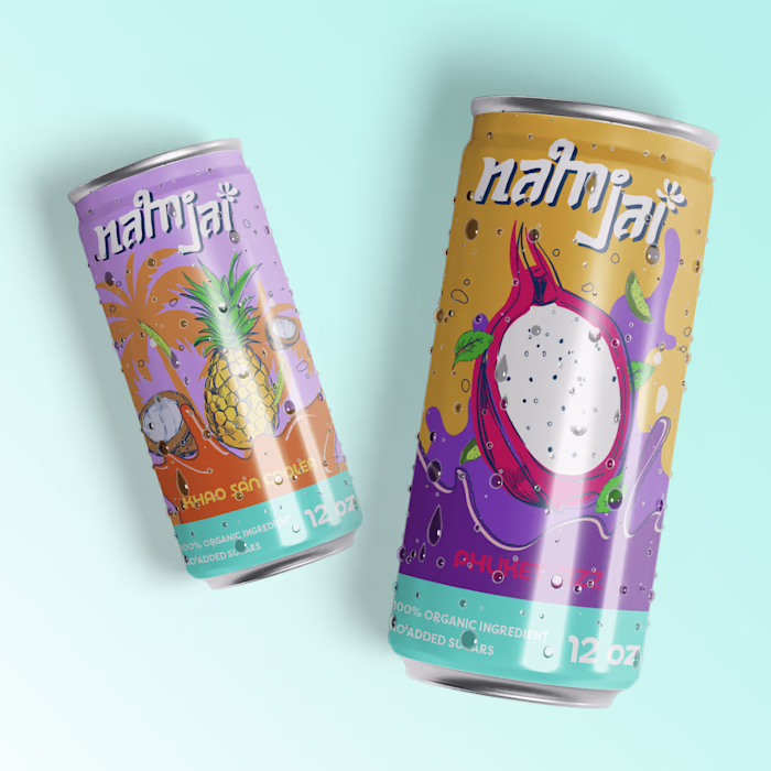 Namjai - Beverage Brand Identity + Package Design
