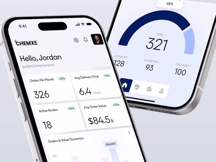 Logistics Mobile App Dashboard UI/UX – Order & Shipment Status