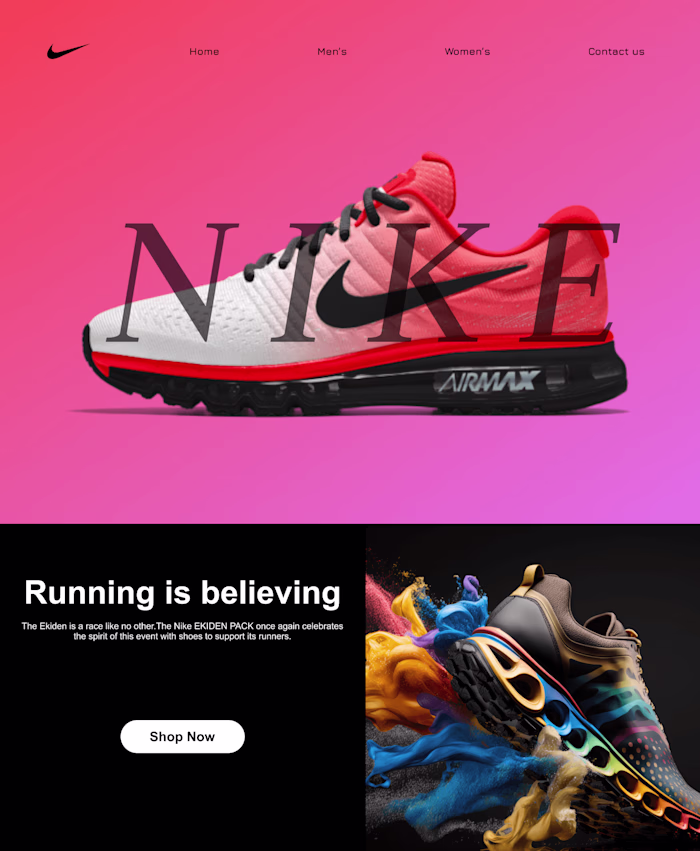 Nike Web design
