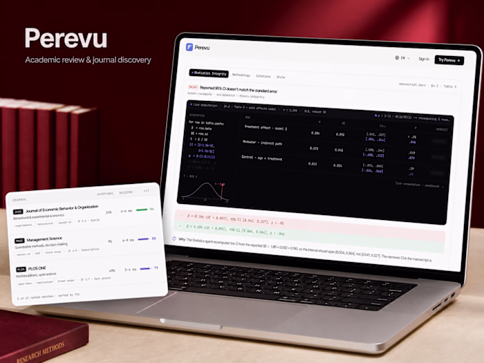 Perevu — Academic Review and Journal Discovery