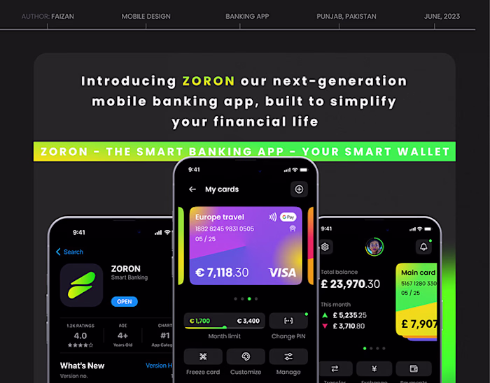 Modern Smart Banking App Design