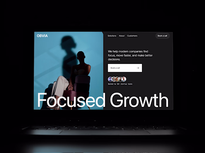 Website design for OBVIA, a