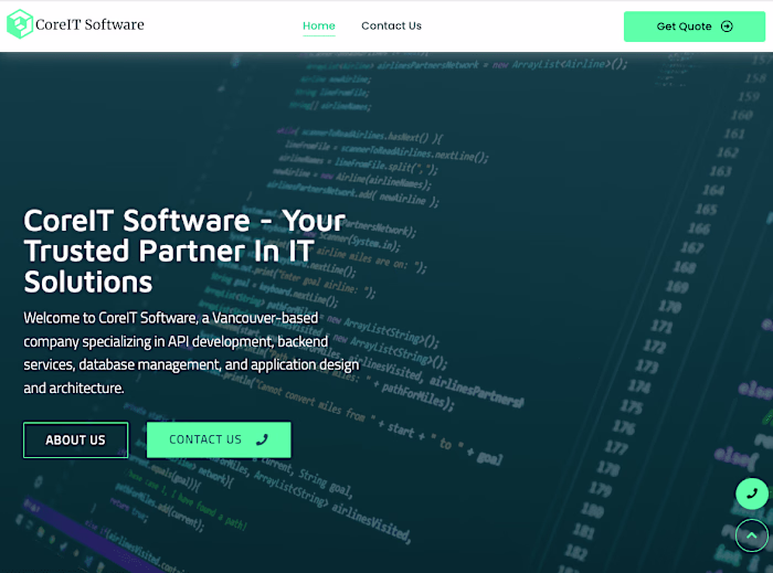 CoreIT Software : Website Design