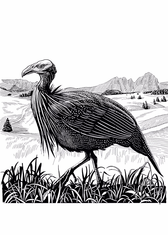 Engraving Illustration for Whiskey Label — Vulturine