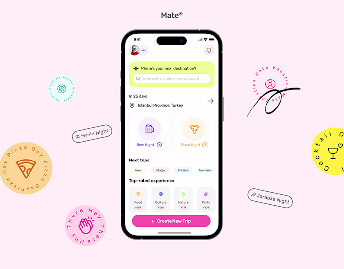 Mate: Buddy Travel Planner | Mobile App & UX/UI Design