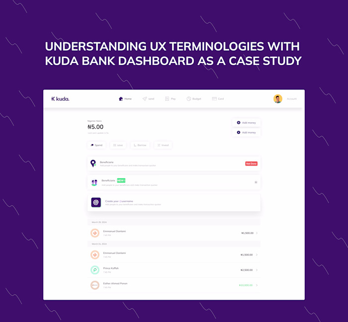 Understanding user experience terminologies.