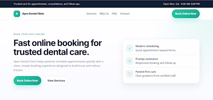 Apex Dental Clinic – Static