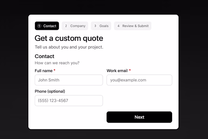 Simplifying long forms for Framer creator 🧩 Long forms don’...