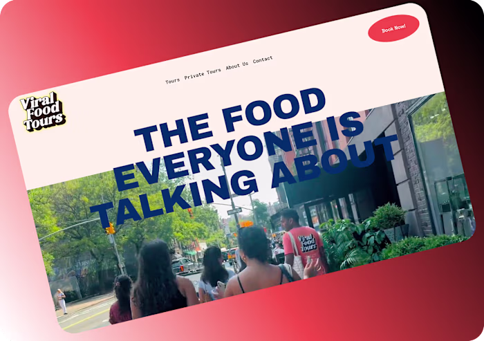 Viral Food Tours Website Redesign