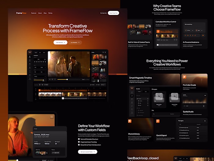 Saas website design