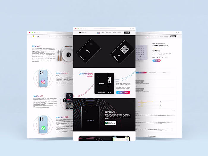 NFC Card Web UI Design