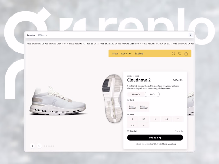 Oncloud Shopify Development on Replo (Under Construction)