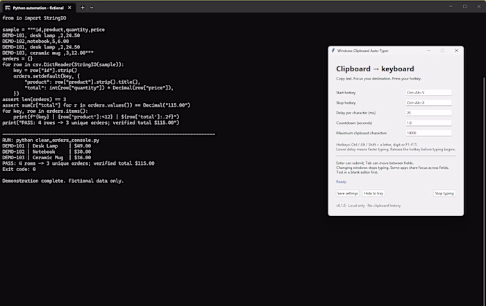 Clipboard Auto-Typer — Windows Utility
Windows