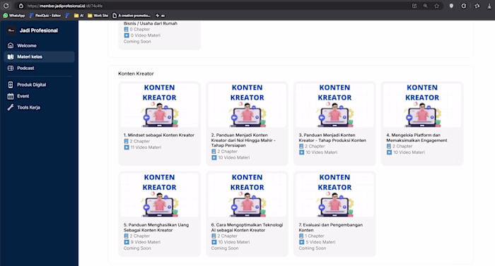 Educational platform development project