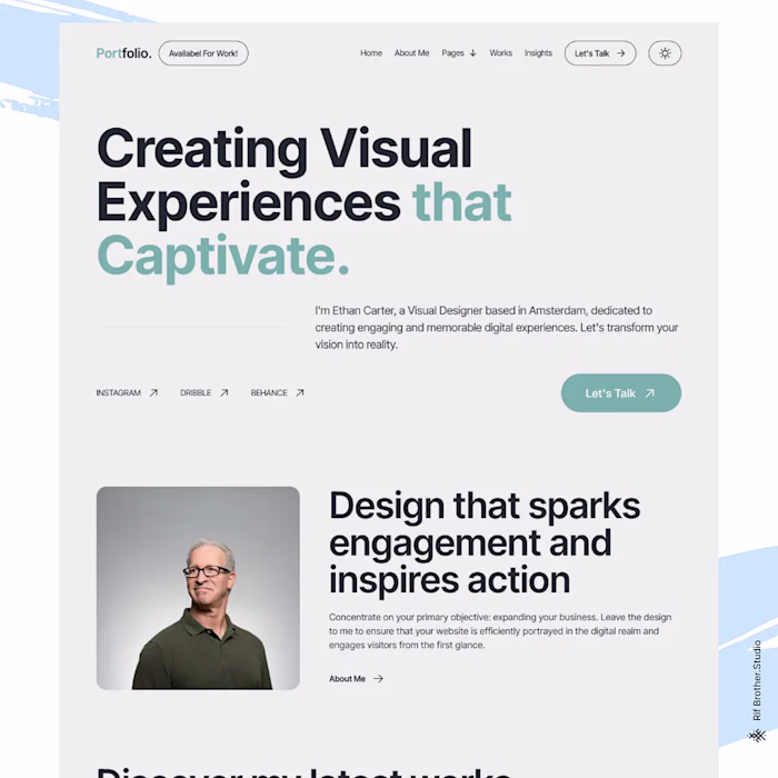 Portfolio Web Template Design