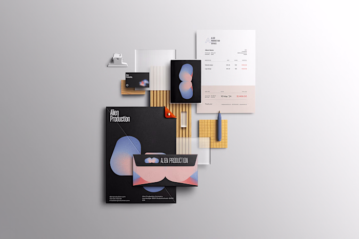 alien production stationery:: Behance