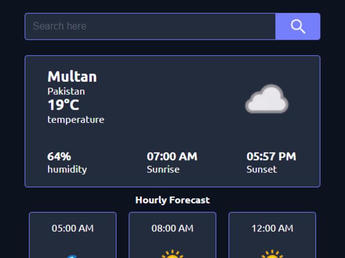 Weather app in React.js